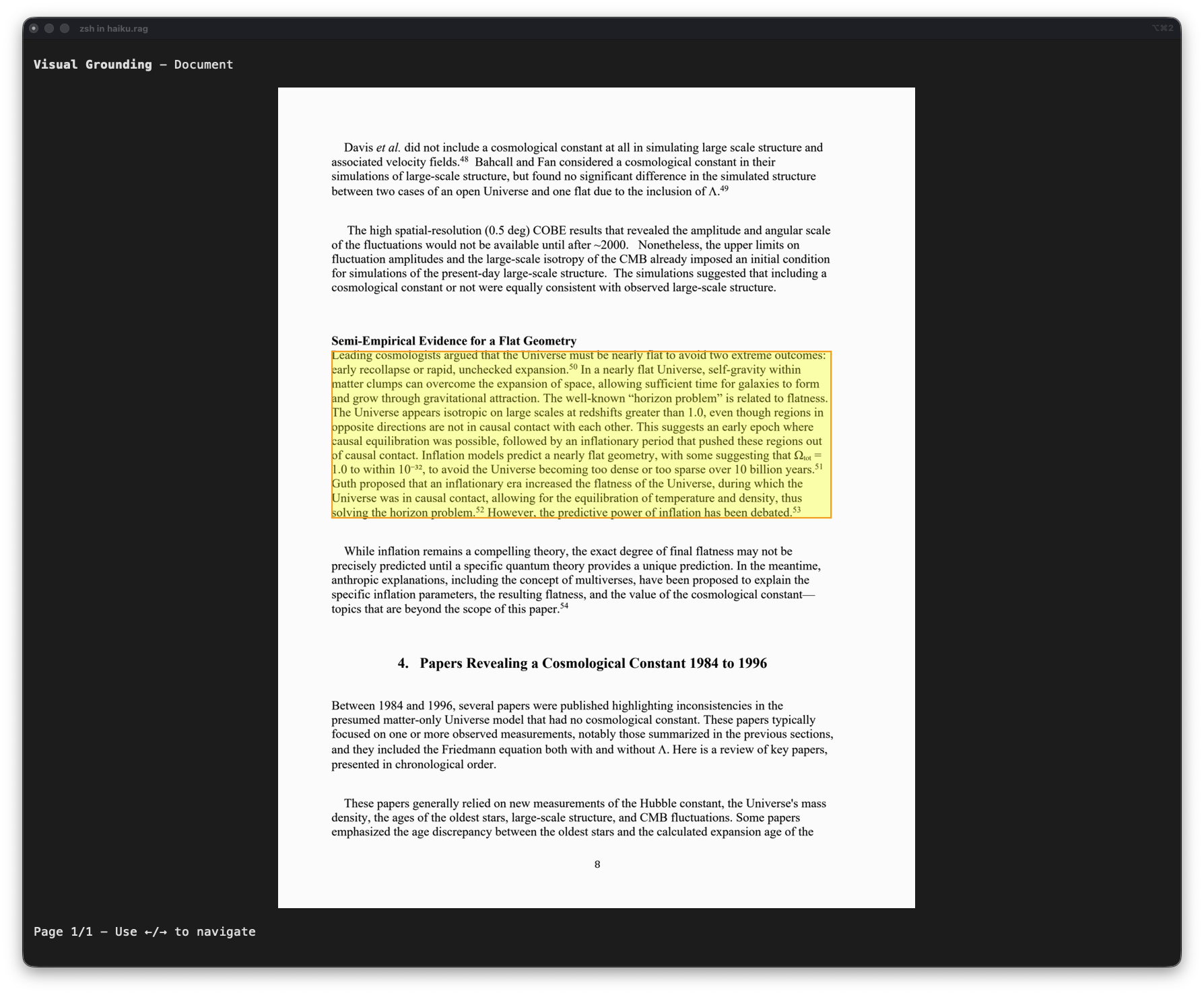 Visual grounding modal